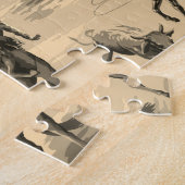 Vintage Retro Western Rodeo Cowboy Puzzle (Seite)