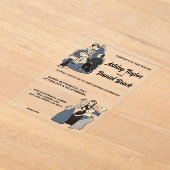 Vintage Retro Whimsical Comic Book Wedding Acryleinladungen (Ablage )