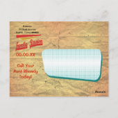 Vintage Retro-Wiedersehen-Postkarte Postkarte (Rückseite)