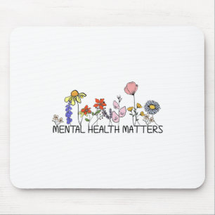 Vintage Retro-Wildblume Psychische Gesundheit S Be Mousepad