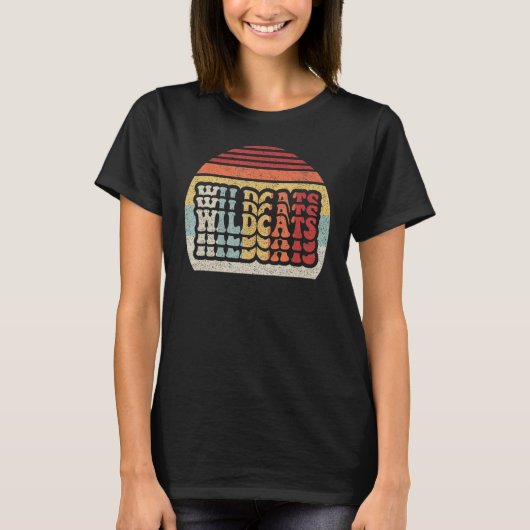 Vintage Retro Wildcat T-Shirt (Vorderseite)