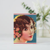 Vintage Retro Women 20s Hollywood Bessie Liebe Postkarte (Stehend Vorderseite)