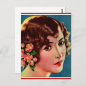 Vintage Retro Women 20s Hollywood Bessie Liebe Postkarte (Vorne/Hinten)