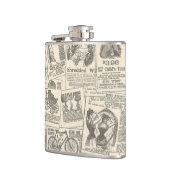 Vintage Retro-Zeitungsgeschenke Flachmann (Links)