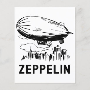 Vintage Retro Zeppelin - Dirigible Luftschiff Skiz