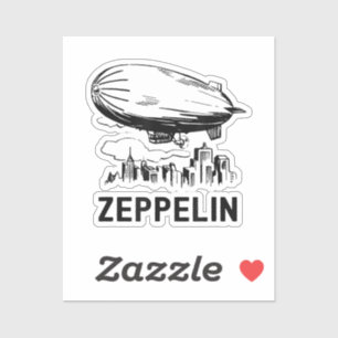 Vintage Retro Zeppelin - Luftschiff Skizze Aufkleber