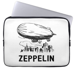 Vintage Retro Zeppelin - Luftschiff Skizze Laptopschutzhülle