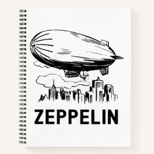 Vintage Retro Zeppelin - Luftschiff Skizze Notizblock
