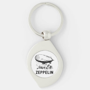 Vintage Retro Zeppelin - Luftschiff Skizze Schlüsselanhänger