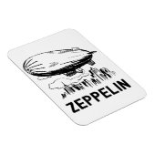 Vintage Retro Zeppelin - Luftschiffskizze Magnet (Rechte Seite)