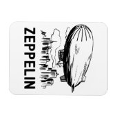 Vintage Retro Zeppelin - Luftschiffskizze Magnet (Horizontal)