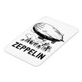 Vintage Retro Zeppelin - Luftschiffskizze Magnet (Linke Seite)