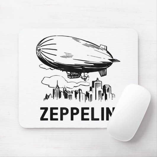 Vintage Retro Zeppelin - Luftschiffskizze Mousepad (Mit Mouse)