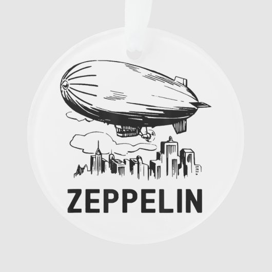 Vintage Retro Zeppelin - Luftschiffskizze Ornament (Vorderseite)