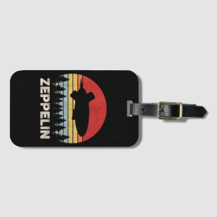 Vintage Retro Zeppelin-Shirt Dirigible Luftschiff Gepäckanhänger