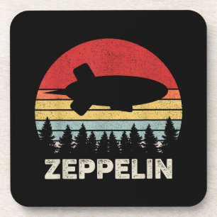 Vintage Retro Zeppelin-Shirt Dirigible Luftschiff Getränkeuntersetzer