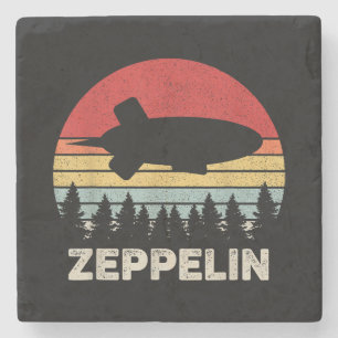 Vintage Retro Zeppelin-Shirt Dirigible Luftschiff Steinuntersetzer