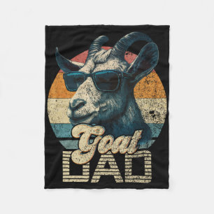 Vintage Retro Ziege Papa Best Goat Daddy Lustiger Fleecedecke