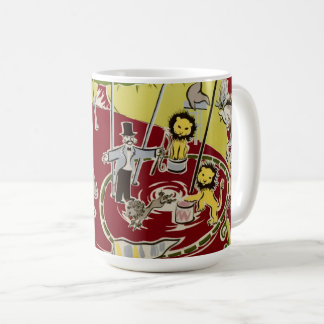 Vintage Retro-Zirkustiere Ring Thema Kaffeetasse