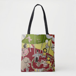 Vintage Retro-Zirkustiere Ring Thema Tasche