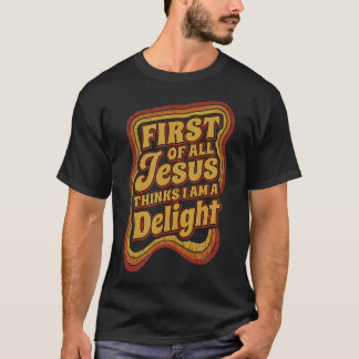 Vintage Retro Zuerst Denkt Jesus, ICH BIN EIN T-Shirt