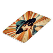 Vintage Retrofrau Magnet (Linke Seite)