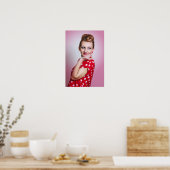 Vintage Retrofrau Poster (Küche)