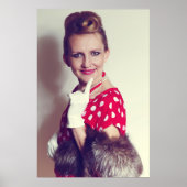 Vintage Retrofrau Poster (Vorne)