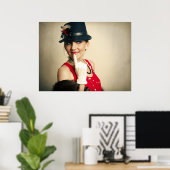 Vintage Retrofrau Poster (Heimbüro)