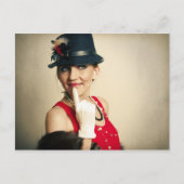 Vintage Retrofrau Postkarte (Vorderseite)