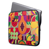 Vintage Retrofrucht Vintag nahtlos Muster. Abst Laptopschutzhülle (Vorderseite Links)