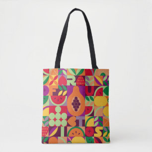 Vintage Retrofrucht Vintag nahtlos Muster. Abst Tasche
