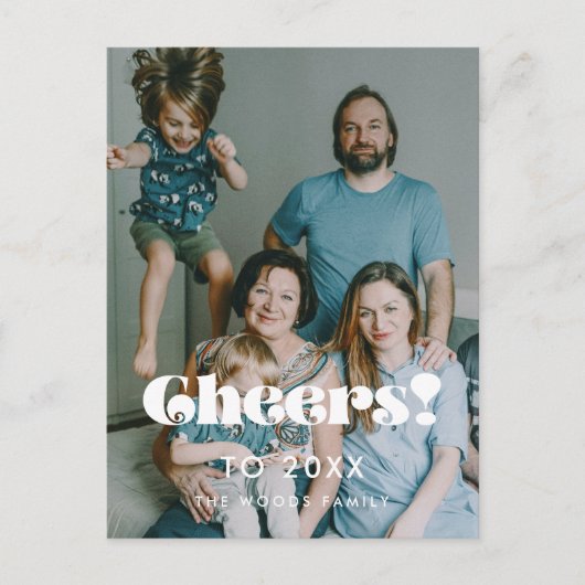 Vintage Retrojubiläen zum Neujahrsfest 2026 Postkarte (Vorderseite)