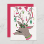 Vintage Retrokarte Feiertagskarte (Vorne/Hinten)