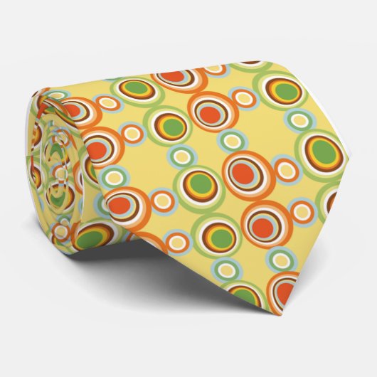 Vintage Retrokreise 50er Kitche Muster Krawatte 2 (Gerollt)