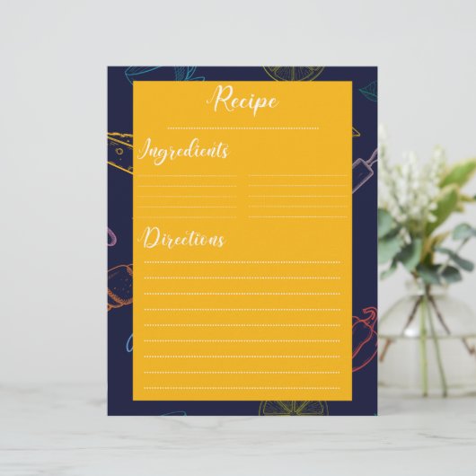 Vintage Retroküche Rezept (Stehend Vorderseite)