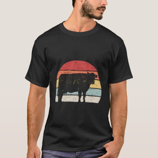 Vintage Retrokuh T-Shirt (Vorderseite)