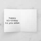 Vintage Retrosci fi Robot-Geburtstagskarten Dankeskarte (Innenseite)