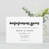 Vintage Retroskriptaktionspartei Einladung (Stehend Vorderseite)