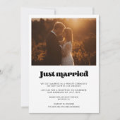 Vintage Retroskriptankündigung verheiratet Einladung (Vorderseite)