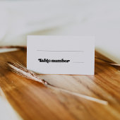 Vintage Retroskripthochzeit Platzkarte