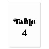 Vintage Retroskripthochzeit Tischnummer (Vorderseite)