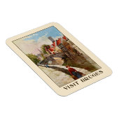 Vintage Retrostil Brügge Reiseanzeige Magnet (Rechte Seite)