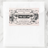 Vintage Retrostil, hausgemachte Süßigkeiten mit Sü Rechteckiger Aufkleber (Tasche)