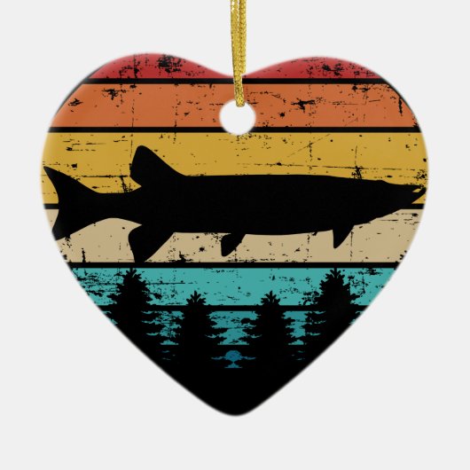 Vintage Retrotion der Muskie Keramik Ornament (Vorne)