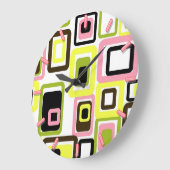 Vintage Retrousche der geometrischen Musteruhr Mit Große Wanduhr (Winkel)