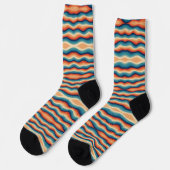 Vintage Retrowellen Socken (Linkes Detail)