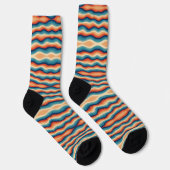 Vintage Retrowellen Socken (Rechts)