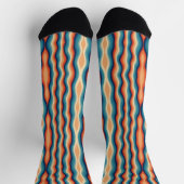 Vintage Retrowellen Socken (Oben)