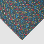 Vintage Revolver-Blüte mit dunkelblauen Rose Seidenpapier (Ausschnitt)